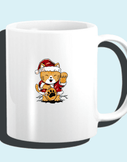 κουπα με print kitty christmas