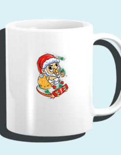 κουπα με print skating santa